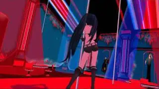 [MMD]Miku Black ★ Rock Shooter - Sexy Pole Dance