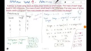 Naplan - Math Year 9 - making assumptions to solve complex 4 step problems