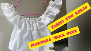 MADONNA YAKA BLUZ DİKİMİ (Offshoulder top)