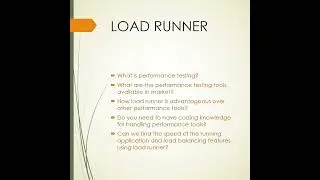 Infosys Load Runner Interview Questions for experienced