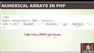 Numerical Array | Arrays | Web Development using PHP | V.H.N.S.N.College (Autonomous)