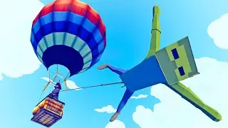 FALLING FROM A HARPOON ONTO AN EXPLOSIVE CANNON | TABS - Totally Accurate Battle Simulator