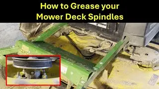 How to lube (grease) lawn mower deck spindles. Easy DIY. John Deere Z525 535. All mowers similar.