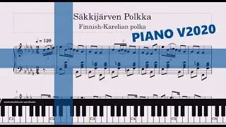 Säkkijärven polkka v2020 "Finnish-Karelian polka" Misc Traditional (Tutorial Piano, Sheets Score)