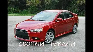 Mitsubishi Lancer X dismantling the front door card