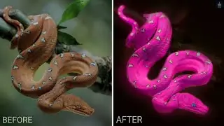 Glowing Fantasy Python - How to make any object glow | Glow effect editing tutorial | itsmyart_bitch