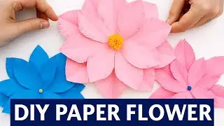 KAĞITTAN ÇİÇEK YAPIMI |Ev Dekorasyonu İçin Kolay ve Şık Fikirler (@bfkrmvar) PAPER FLOWER MAKING