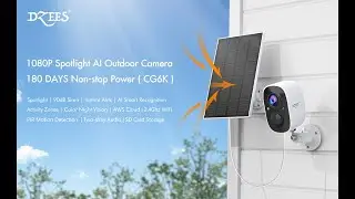 Safeguarding Your Space: Dzees G6K Wireless Security Camera with Solar Panel - 24/7 Protection】