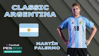 M. PALERMO face+stats (Classic Argentina) How to create in PES 2021