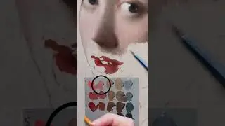 Painting lips 🎨 (Girl with a pearl earring copy) 