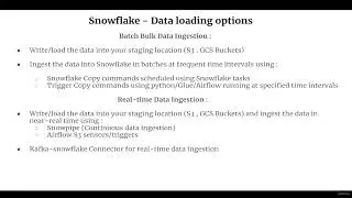 5.2 - Data Ingestion Section Overview: Snowflake - Data Loading, Ingestion, and Extraction