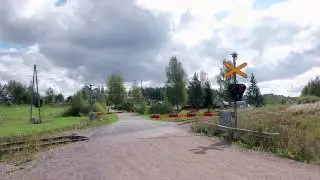 Steam train @ Gislom level crossing
