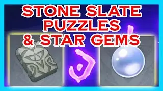 How to Do STONE SLATE PUZZLES and Star Shaped Gems in Tsurumi Island [Genshin Impact 2.2]