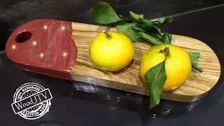 Сервировочная доска с эпоксидной смолой. DIY