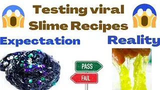 Testing viral slime recipes | DIY Slime | No Borax No Activator Slime Recipes