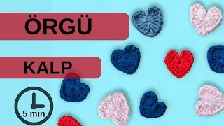 5 DAKİKA DA ÖRGÜ KALP YAPIMI / #knitting #örgü #crochet