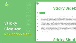 Sticky sidebar navigation using HTML & CSS
