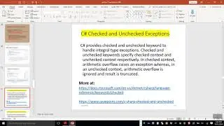 L21 F19CSE1322S03 Exception Handling Discussion Continued for Java and C#