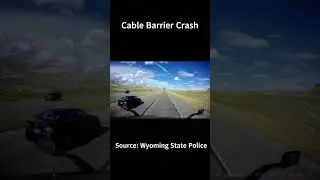 Wyoming HP Video of Cable Barrier Crash  