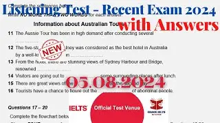 IELTS Listening Actual Test 2024 with Answers | August Exam
