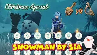 Genshin Lyre and Zither Covers: Snowman by Sia | Merry Christmas Genshin Impact!