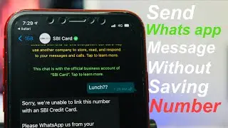 Send Whatsapp Message Without Saving a Number