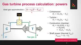 Basics of Power Plant Engineering L5: Gas turbine process calculation, 1/2