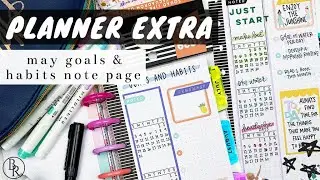 May Goals & Habits Note Page | Skinny Classic Happy Planner | Plans by Rochelle