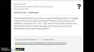 Intrepreting Linear Equations (Delta Math)