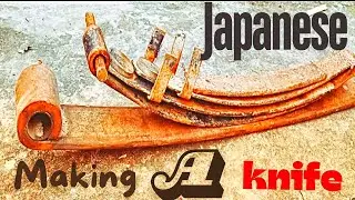 Forging a Japanese Knife from Truck Leaf Springs | DIY Blacksmithing Project