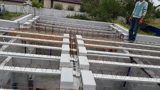 Выложены балки для перекрытия