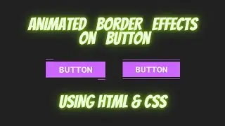 Animated Border Effects on Button Hover using HTML & CSS | Sandj tech |
