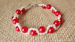 Pulsera con Perlas //Tutorial paso a paso// Dinora Ortiz