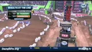 Chad Gores Crash LCQ 250 AMA Supercross 2014 Houston