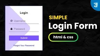 Design a Simple Login Form using Html & Css Only ( Anyone Can Code)