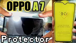 Oppo A7 Screen Protector - 9D Tempered Glass Full Glue Edge to Edge ✅