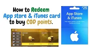 How to Redeem App Store and Itunes card to buy COD points in Call Of Duty Mobile.