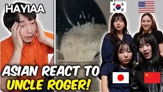Asian And American Girl React to 'Uncle Roger gets upset after watching the egg fried rice video'