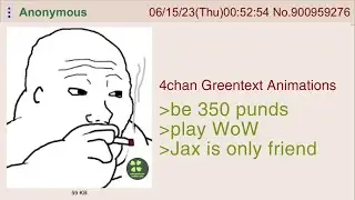 Obese anon plays WoW all day | 4chan Greentext Animations