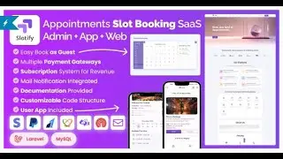 Slotify   Appointment Time Slot Booking SaaS Marketplace with Admin Panel with User App 