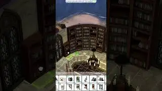 Sims 4 building asmr 🖤 - Castle Library 