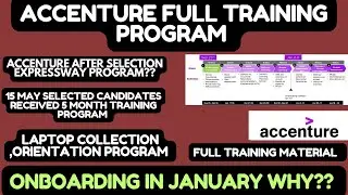 Accenture onboarding update |Accenture training after selection interview results news
