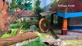 Village Paper Craft-Village Houses School Project Set | @kagithalustories  Tiled House