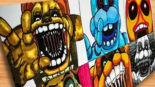 Dibujando FIVE NIGHT AT FREDDY'S INTO THE PIT | PARTE 1 | drawing fnaf into the pit part 1