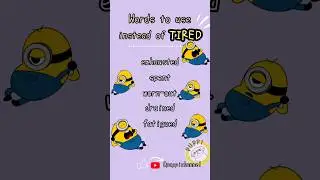 Words to use instead of Tired|  #synonyms #tired #shorts #englishvocab #learnenglish #esl #trending