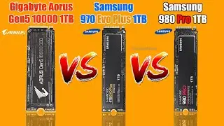 Gigabyte Aorus Gen5 10000 1TB vs Samsung 970 Evo Plus 1TB vs Samsung 980 Pro 1TB - SSD Comparison .