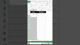 Automatically Enter Serial No - Excel Productivity tips and tricks | #shorts