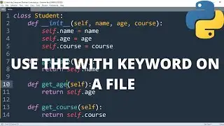 How to use the with keyword on a file in python