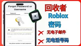 如何在没有电子邮件的情况下重置您的 Roblox 密码（2024） - 找回您的 Roblox 帐户