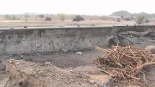 Erosive power of flash floods